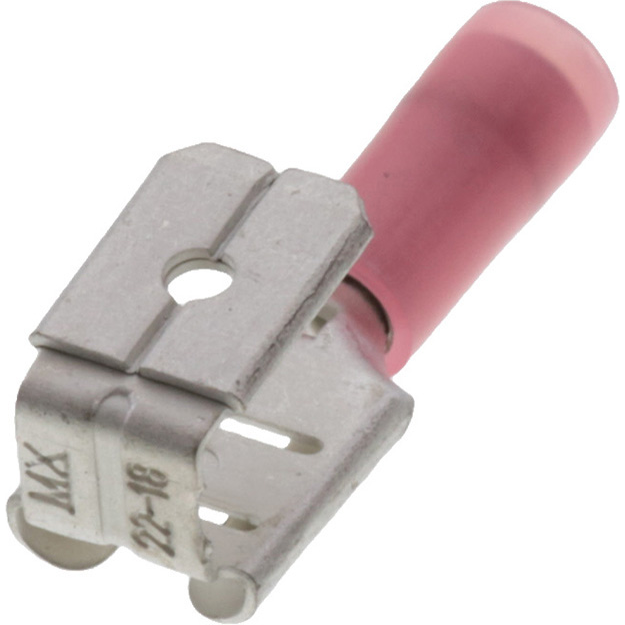 Molex-0190120030 Connector Terminals Quick Disconnect Terminal 18-22AWG Brass Red F 22.1mm Tin Avikrimp™ T/R