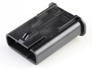 2018400030 - MultiCat High-Power Inline Plug Housing, 3 Circuits, Black, Key A