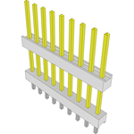 Samtec-HW-09-11-S-S-475-130 Connector Headers and PCB Receptacles Conn Board Stacker HDR 9 POS 2.54mm Solder ST Top Entry Thru-Hole Bulk
