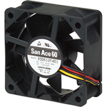SANYO DENKI-9S0612F401 Blowers and Fans DC Fan Axial Ball Bearing 12V 8V to 13.8V 17.3CFM 20dB 60 X 60 X 25mm Sensor
