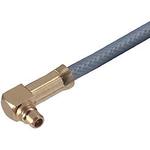 HUBER+SUHNER-22649374 Connector RF Conn MMCX 0Hz to 6GHz 50Ohm Solder RA Cable Mount PL Gold Over Nickel Single