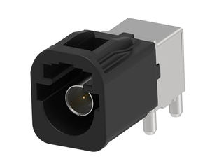 2082410200 - High-Speed FAKRA Mini (HFM) Single Header, 1x1, Right-Angle, Through Hole, Key A, Black, 50 Ohms