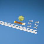 Panduit-RGS13452-10-1 Screws Ten grounding strips 90.90 (2.3m) length .67 (17mm) width .05 (1.27mm) thickness