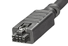 2451300850 - Nano-Fit-to-Nano-Fit Off-the-Shelf (OTS) Overmolded Cable Assembly, Dual  Row, Matte Tin (Sn) Plating, 5.0m Length, 8 Circuits, Black