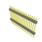 Samtec-ZW-18-20-L-S-750-230 Connector Headers and PCB Receptacles Conn Board Stacker HDR 18 POS 2.54mm Solder ST Top Entry Thru-Hole Bulk