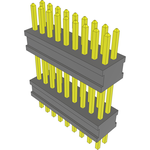 Samtec-FW-09-04-G-D-371-120 Connector Headers and PCB Receptacles Conn Board Stacker HDR 18 POS 1.27mm Solder ST Top Entry Thru-Hole FLEX STACK™ Layer