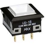 NKK Switches-UB16KKG01N Switch Push Button Switch Push Button ON ON SPDT Square Button 0.1A 28VAC 28VDC 0.4VA Alternate Panel Mount Solder Lug