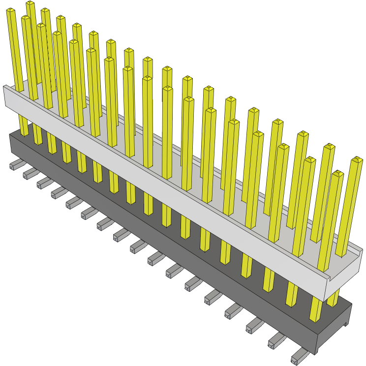 Samtec-HW-17-10-S-D-400-SM Connector Headers and PCB Receptacles Conn Board Stacker HDR 34 POS 2.54mm Solder ST Top Entry SMD Tube