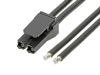 2160111021 - Super Sabre-to-Pigtail Off-the-Shelf (OTS) Cable Assembly, Single Row, 150.00mm Length, 2 Circuits, Black