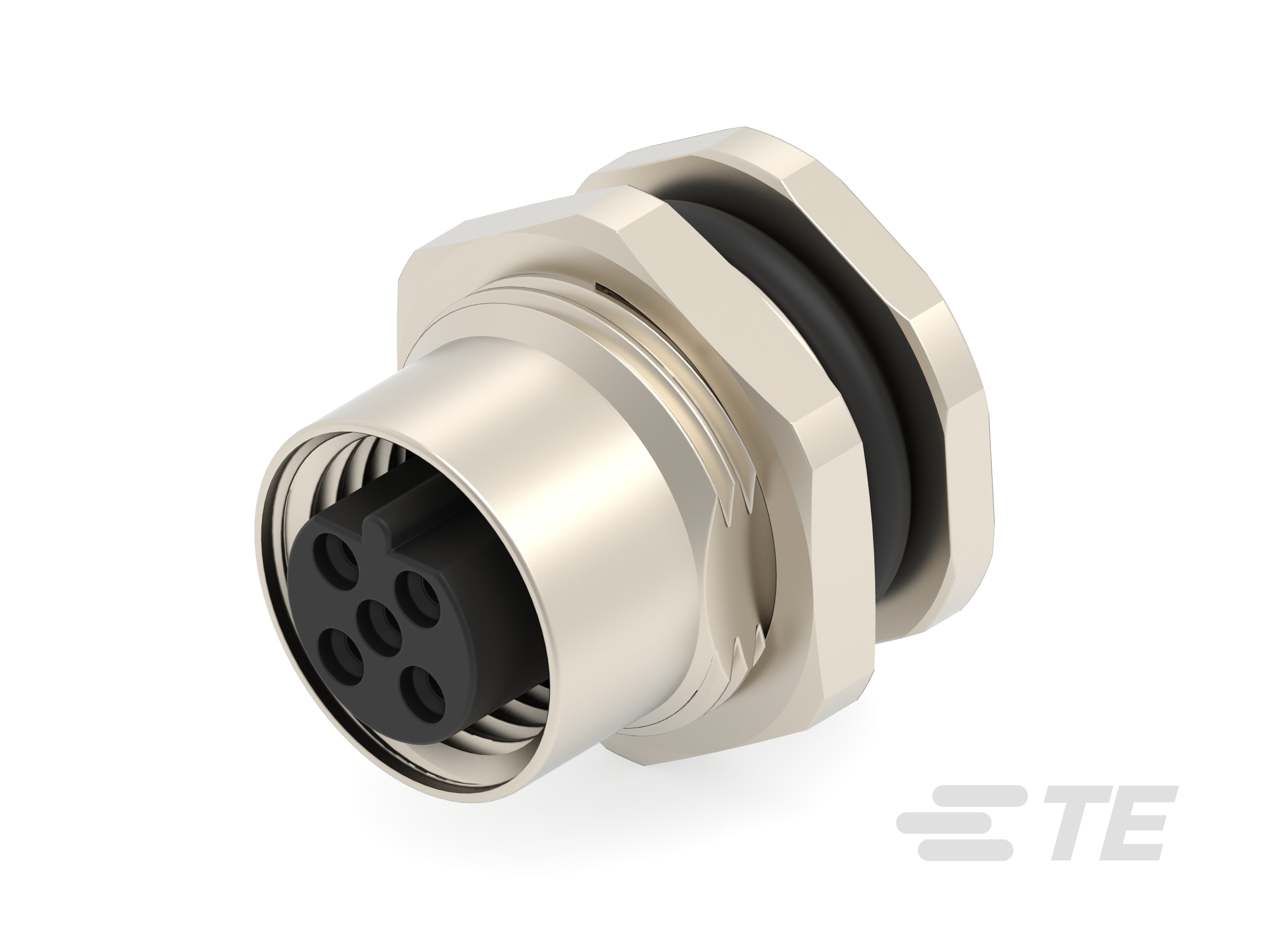 M12,REAR MOUNT,FEMALE,B,4P,SOLDER WIRE-T4131412041-000