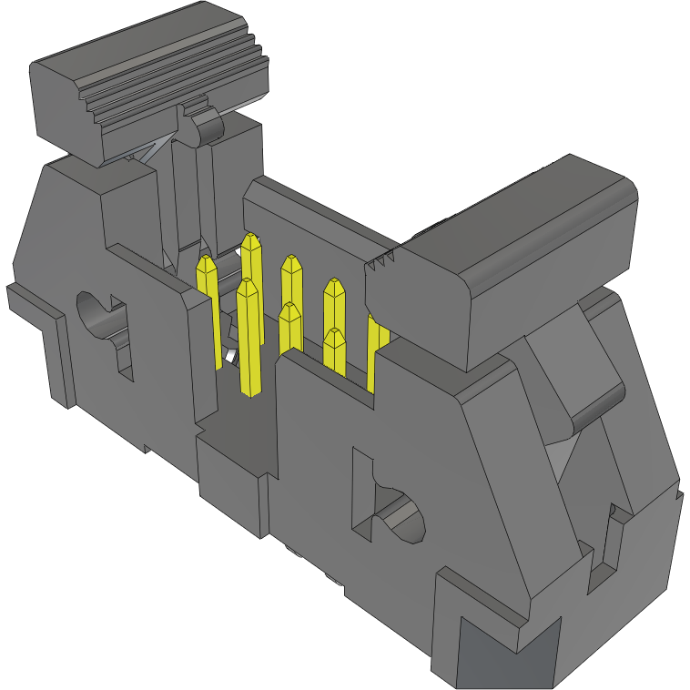 Samtec-EJH-105-01-S-D-RA-09 Connector Headers and PCB Receptacles Conn Ejector Header HDR 10 POS 2.54mm Solder RA Thru-Hole Tube