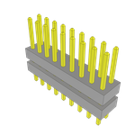 Samtec-TW-09-03-L-D-195-105 Connector Headers and PCB Receptacles Conn Board Stacker HDR 18 POS 2mm Solder ST Top Entry Thru-Hole Bulk