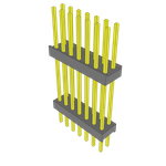 Samtec-ZW-07-19-G-D-750-210 Connector Headers and PCB Receptacles Conn Board Stacker HDR 14 POS 2.54mm Solder ST Top Entry Thru-Hole Bulk