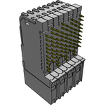 Samtec-HDTF-3-08-S-RA-HS-100 Connector Backplane 1.80 mm High-Density Backplane Right-Angle Receptacle