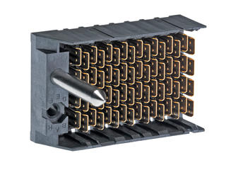 1713155608 - Impel 90 Ohm, 4 Pair Vertical Backplane Header, 1.90mm Pitch, Right Guided, 16 Columns, 128 Circuits, Pin Length 5.50mm, Plated Through Hole  Dimension 0.36mm