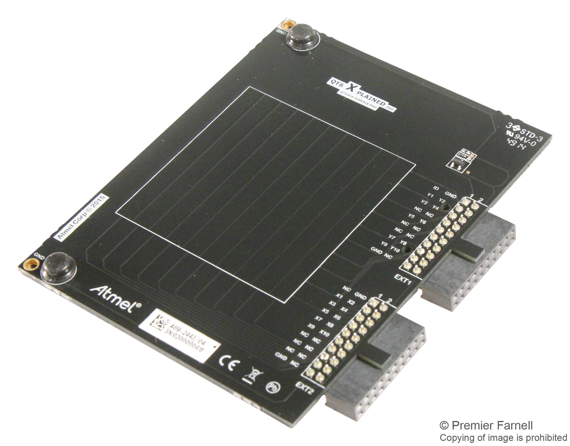 Expansion Board, QT6 Xplained Pro, QTouch Surface, For Xplained Pro boards