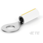 TE Connectivity-696424-7 Connector Terminals PIDG Ring Tongue Terminal 10-12AWG Copper Natural/Yellow Stripe 33.7mm Tin Loose