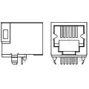 TE Connectivity-1734723-6 Connector Telephone and Telecom Conn RJ-25 F 6 POS 1.02mm Solder RA Thru-Hole 6 Terminal 1 Port Cat 3 Tray