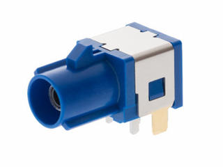 2011260003 - 50 Ohms, FAKRA Jack, Right-Angle, Through-Hole, Gold (Au) Plated Contacts, Keying Option C, Blue, Tape and Reel