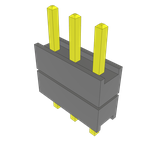 Samtec-ZW-03-07-T-S-210-085 Connector Headers and PCB Receptacles Conn Board Stacker HDR 3 POS 2.54mm Solder ST Top Entry Thru-Hole Bulk