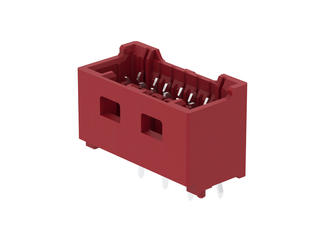 5031590712 - 1.50mm Pitch, CLIK-Mate PCB Receptacle, Single Row, Through Hole, Vertical, Tin Plating, Positive Lock, without Peg, 7 Circuits, Red