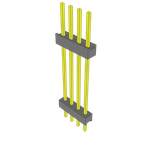 Samtec-ZW-04-19-L-S-891-156 Connector Headers and PCB Receptacles Conn Board Stacker HDR 4 POS 2.54mm Solder ST Top Entry Thru-Hole Bulk