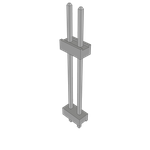 Samtec-TW-02-08-T-S-560-070 Connector Headers and PCB Receptacles Conn Board Stacker HDR 2 POS 2mm Solder ST Top Entry Thru-Hole Bulk