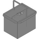 Hammond Manufacturing-1414PHG6LP  Gray Mild Steel Bracket Mount Junction Box