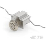TE Connectivity-1571488-1 Switch KeyLock Switch Key Lock OFF ON SPST 36° Flat Key 6A 250VAC Wire Lead Panel Mount