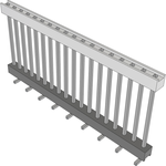 Samtec-HW-18-11-T-S-865-SM Connector Headers and PCB Receptacles Conn Board Stacker HDR 18 POS 2.54mm Solder ST Top Entry SMD Tube