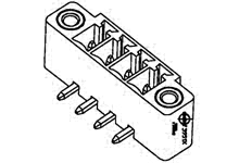 395161514 - 3.81mm Pitch Eurostyle Right-Angle PCB Header, with Threaded Retention Inserts, Gold (Au) Plated, Black, 14 Circuits