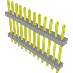 Samtec-TW-12-06-G-S-410-100 Connector Headers and PCB Receptacles Conn Board Stacker HDR 12 POS 2mm Solder ST Top Entry Thru-Hole Bulk
