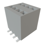 Samtec-RSM-104-02-L-D-TR Connector Headers and PCB Receptacles Conn Socket Strip SKT 8 POS 1.27mm Solder ST Top Entry SMD T/R