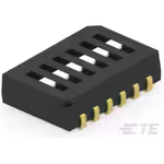 TE Connectivity-GDH06SA04 Switch DIP Switch DIP OFF ON SPST 6 Recessed Rocker 0.025A 24VDC J-Lead 1.27mm SMD Box/Tube