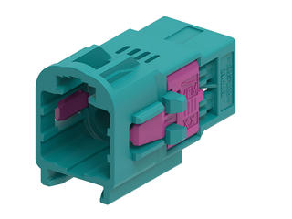 2079125430 - High-Speed FAKRA Mini (HFM) Quad Plug Housing, 2x2, Key Z, Water Blue, with Clipslot 2079125430 - High-Speed FAKRA Mini (HFM) Quad Plug Housing, 2x2, Key Z, Water Blue, with Clipslot