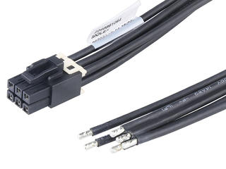 2240861063 - Mini-Fit Max-to-Pigtail Off-the-Shelf (OTS) Cable Assembly, Dual Row, Tin(Sn) Plating, 6 Circuits, 300.00mm Length, Black 2240861063 - Mini-Fit Max-to-Pigtail Off-the-Shelf (OTS) Cable Assembly, Dual Row, Tin(Sn) Plating, 6 Circuits, 300.00mm Length, Black