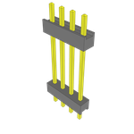 Samtec-ZW-04-11-T-S-690-120 Connector Headers and PCB Receptacles Conn Board Stacker HDR 4 POS 2.54mm Solder ST Top Entry Thru-Hole Bulk