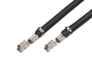 2196761125 - Pre-Crimped Lead Mini-SPOX Female-to-Mini-SPOX Female, Tin (Sn) Plating,  450.00mm Length, 22 AWG, Black