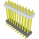 Samtec-HW-10-11-G-D-785-SM Connector Headers and PCB Receptacles Conn Board Stacker HDR 20 POS 2.54mm Solder ST Top Entry SMD Tube