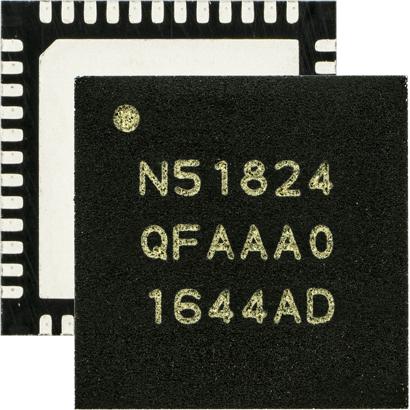 Multiprotocol SoC, ANT, Bluetooth LE, 48 Pins, QFN-EP