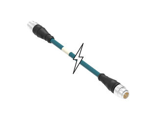 1300480109 - Micro-Change (M12) Double-Ended Cordset, 4 Poles, D-Coded, Male (Straight) to Male (Straight), 24 AWG, Teal TPE Cable, 20.0m (65.62') Length 1300480109 - Micro-Change (M12) Double-Ended Cordset, 4 Poles, D-Coded, Male (Straight) to Male (Straight), 24 AWG, Teal TPE Cable, 20.0m (65.62') Length
