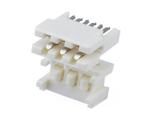 930500020 - 2.50mm Pitch Appli-Mate RAST 2.5 Female Connector, 3 Circuits, Positions A & D Removed, Open Endwalls, Glow-Wire Capable