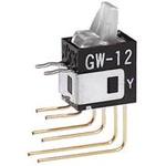 NKK Switches-GW12LJVD Switch Rocker Switch Rocker ON None ON SPDT PC Pins Paddle 0.1A 28VAC 28VDC 0.4VA 50000Cycles