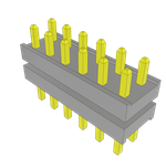 Samtec-TW-06-01-L-D-145-105 Connector Headers and PCB Receptacles Conn Board Stacker HDR 12 POS 2mm Solder ST Top Entry Thru-Hole Bulk