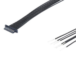 2263921084 - Zero-Hachi-to-Pigtail Off-the-Shelf (OTS) Cable Assembly, Single Row, Tin (Sn) Plating, 8 Circuits, 600.00mm Length, Black
