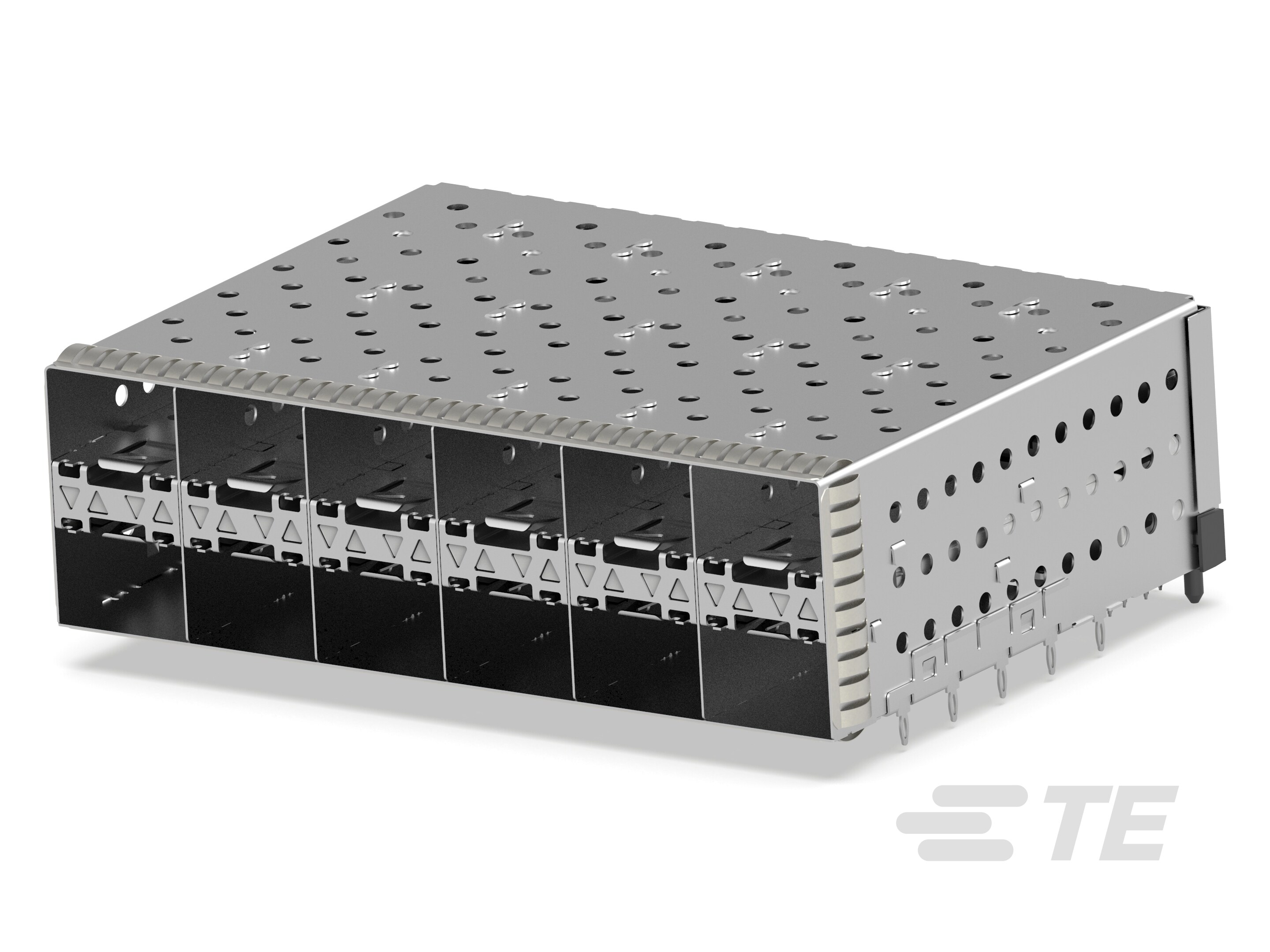 SFP+assy 2x6 EMI Spg 4 LP Sn Enhanced-1-2007562-5