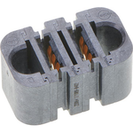 Molex-1710898402 Connector Headers and PCB Receptacles EXTreme Ten60Power Vertical Receptacle with Guides, 2 Split Power Circuit, Press Fit Tail