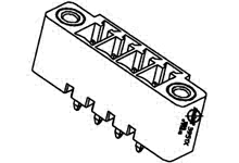 395151006 - 3.81mm Pitch Eurostyle Vertical PCB Header, with Threaded Retention Inserts, 6 Circuits