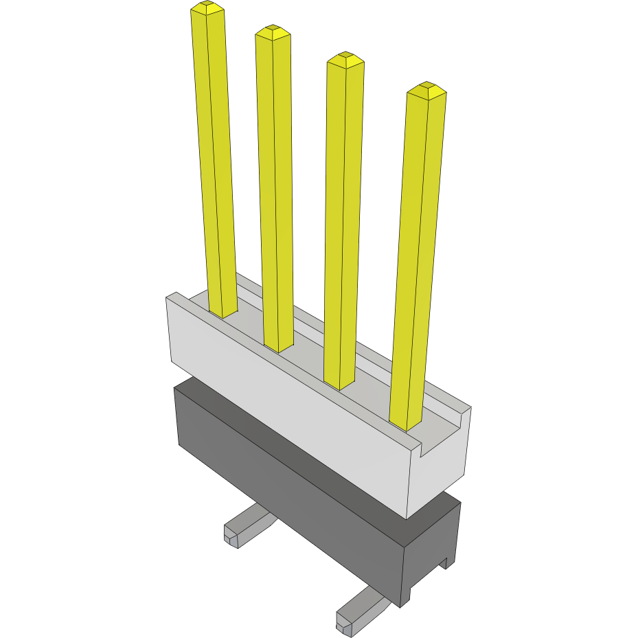 Samtec-HW-04-09-F-S-293-SM Connector Headers and PCB Receptacles Conn Board Stacker HDR 4 POS 2.54mm Solder ST Top Entry SMD Layer Samtec-HW-04-09-F-S-293-SM Connector Headers and PCB Receptacles Conn Board Stacker HDR 4 POS 2.54mm Solder ST Top Entry SMD Layer