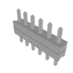 Samtec-TW-06-01-TM-S-120-100 Connector Headers and PCB Receptacles Conn Board Stacker HDR 6 POS 2mm Solder ST Top Entry Thru-Hole Bulk
